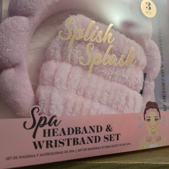 CALA Splish Splash Pink Spa Headband & Wristband Set - Picture 3 of 4
